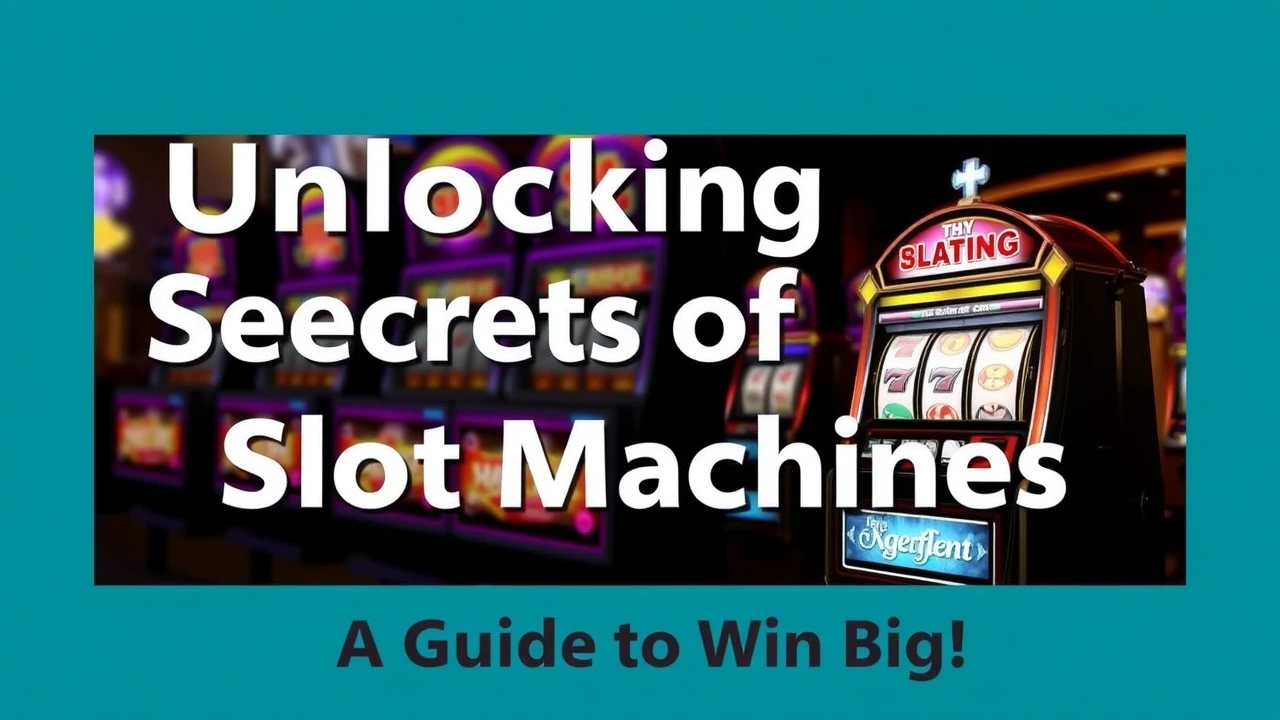 Unlocking the Secrets of Slot Machines: A Guide to Win Big!